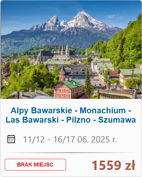 06-1 Alpy Bawarskie, Monachium, Las Bawarski, Pilzno i Szumawa